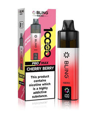 Crystal Bling Nero 10k Vape Kit Box of 5 - Cherry Berry