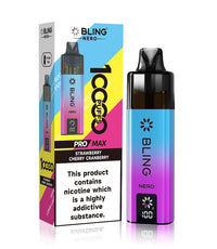 Crystal Bling Nero 10k Vape Kit Box of 5 - Strawberry Cherry Cranberry
