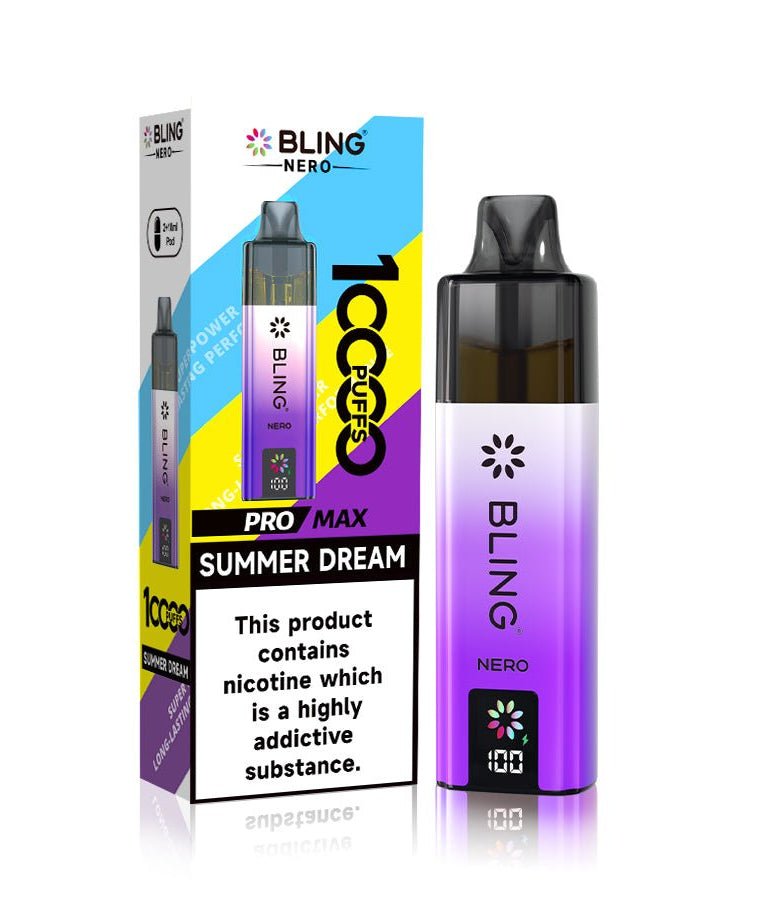 Crystal Bling Nero 10k Vape Kit Box of 5 - Summer Dream