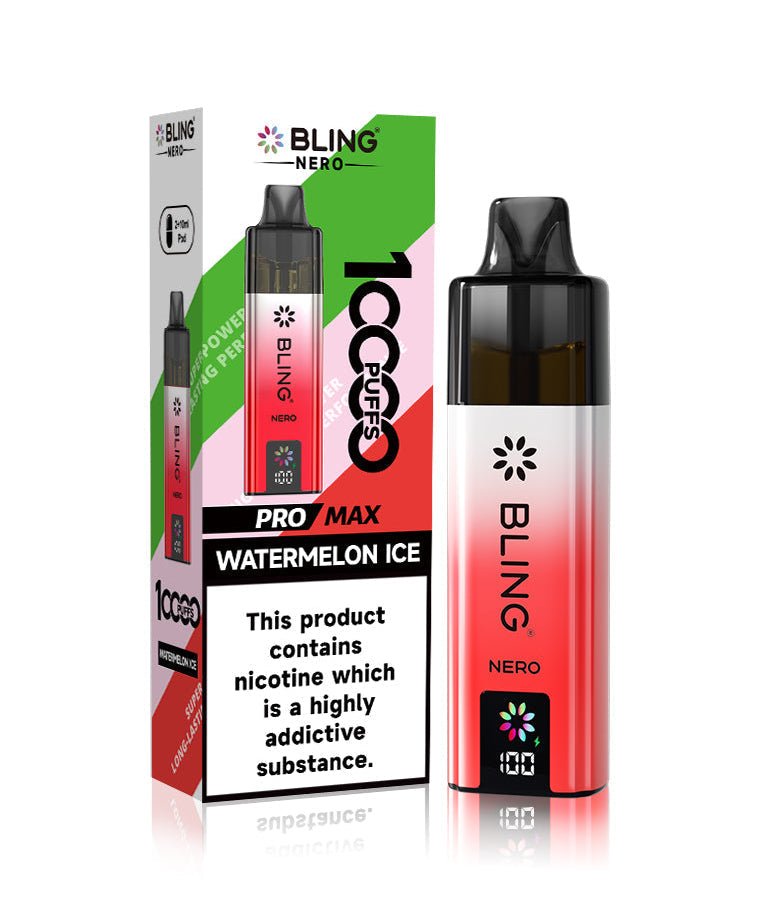 Crystal Bling Nero 10k Vape Kit Box of 5 - Watermelon Ice