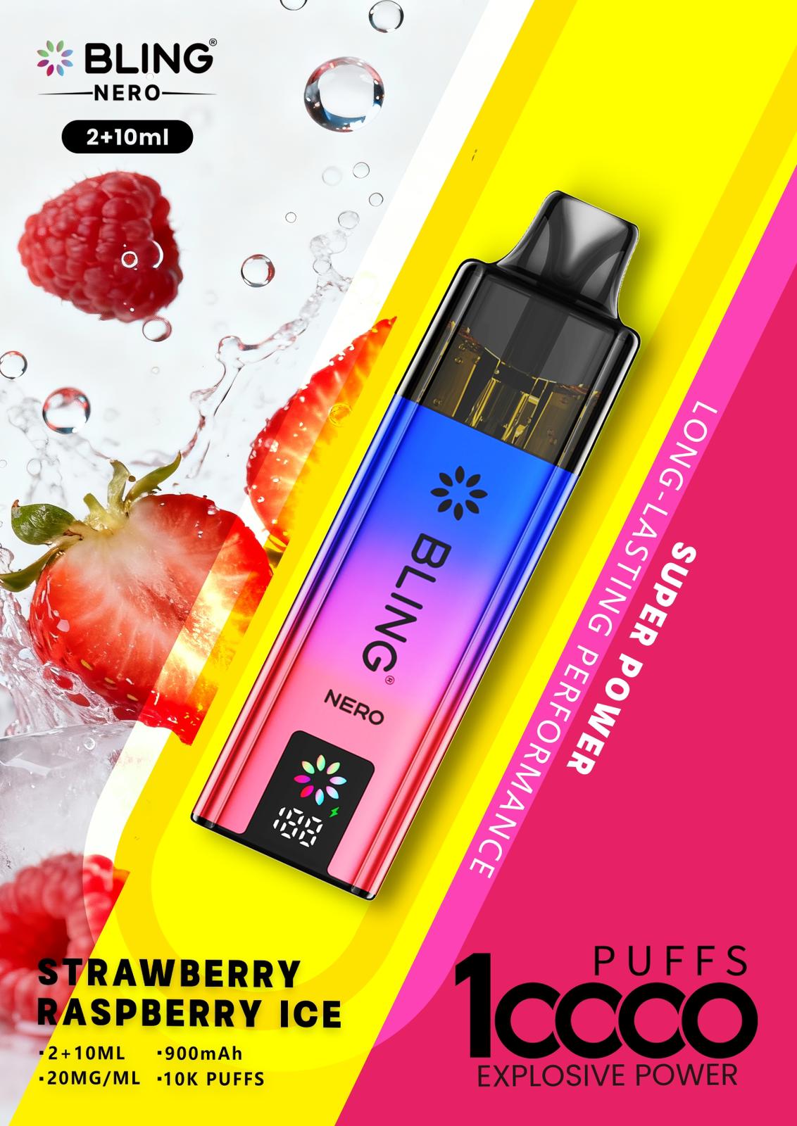 Crystal Bling Nero 10k Vape Kit Box of 5 - Watermelon Ice
