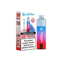 Crystal Prime 10000 Disposable Vape Pack of 5 - Blueberry Raspberry