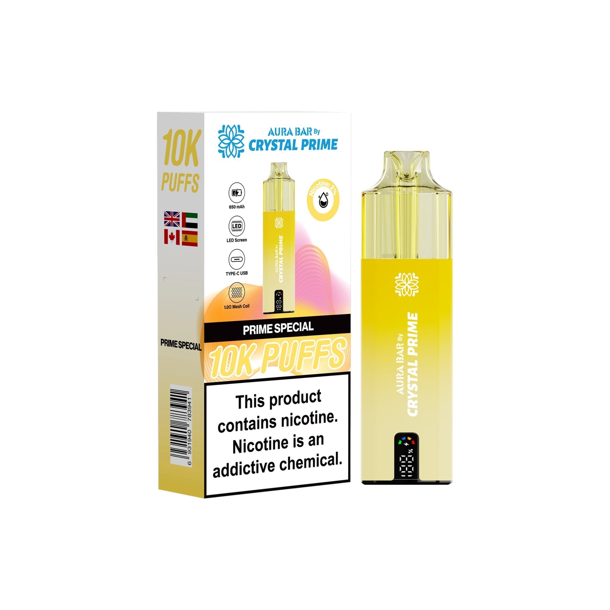 Crystal Prime 10000 Disposable Vape Pack of 5 - Prime Special