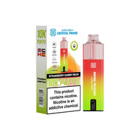Crystal Prime 10000 Disposable Vape Pack of 5 - Strawberry Gummy Bear