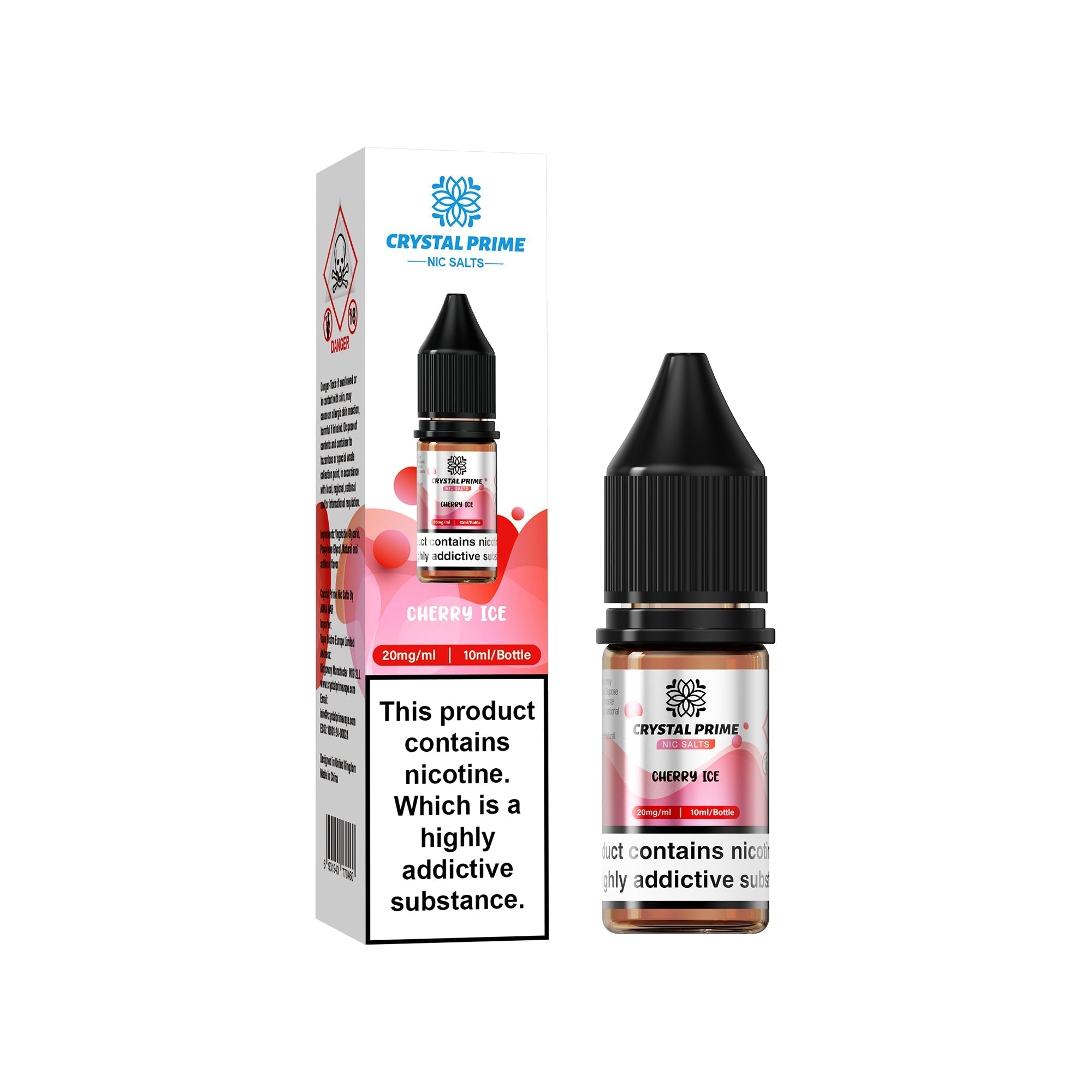 Crystal Prime 7000 Nic Salts 10ml Box of 10 - Cherry Ice
