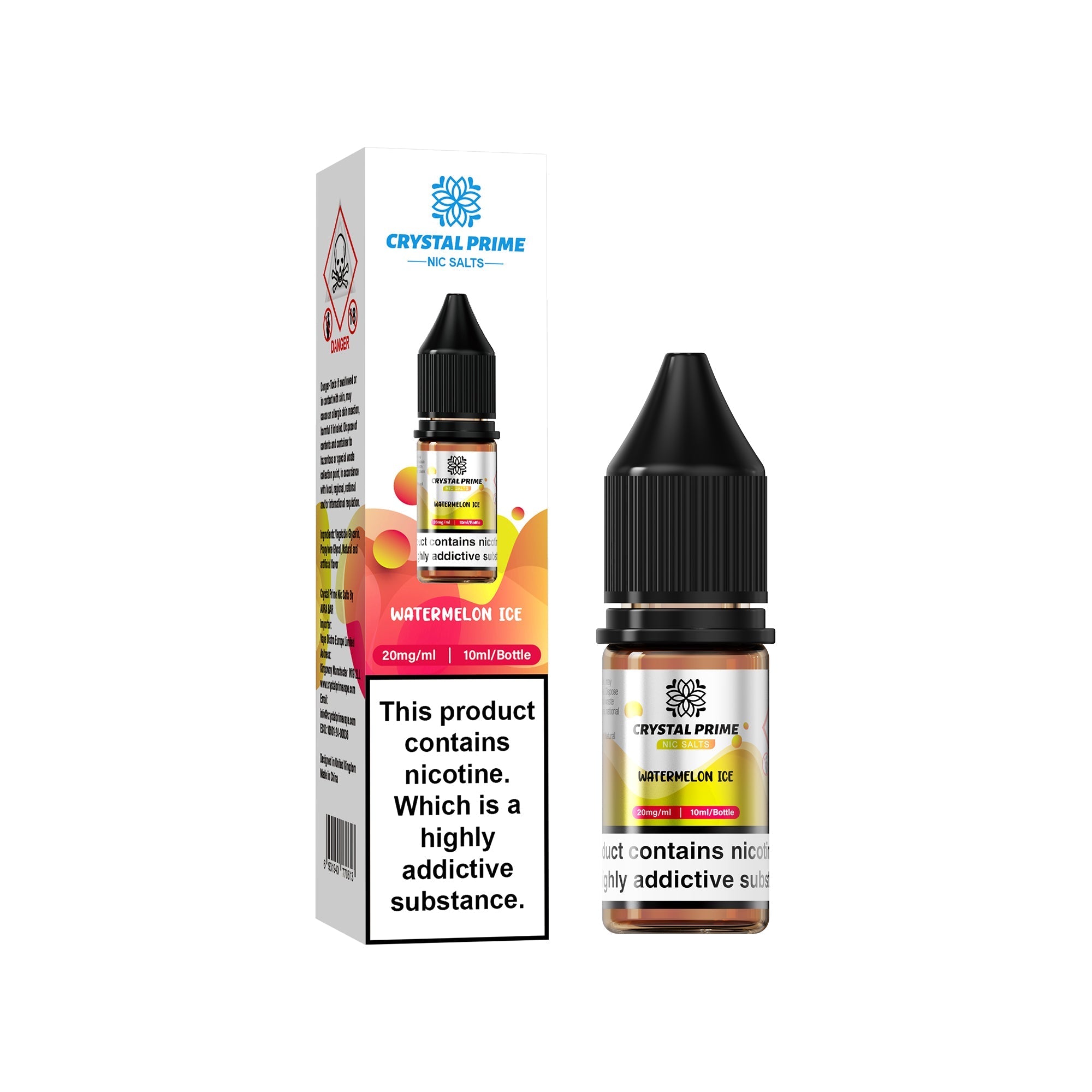 Crystal Prime 7000 Nic Salts 10ml Box of 10 - Watermelon Ice