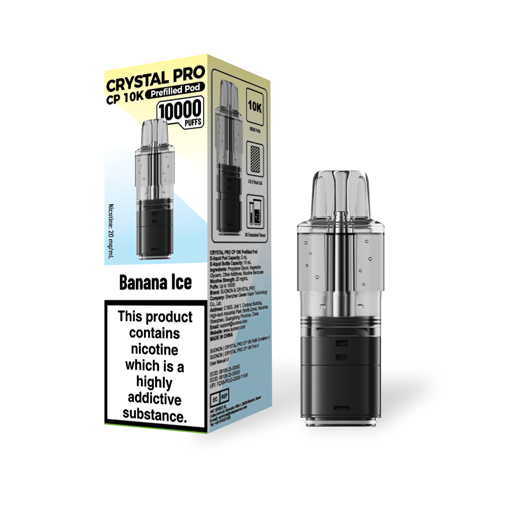 Crystal Pro CP 10k Replacement Pods Box of 5 - Banana Ice