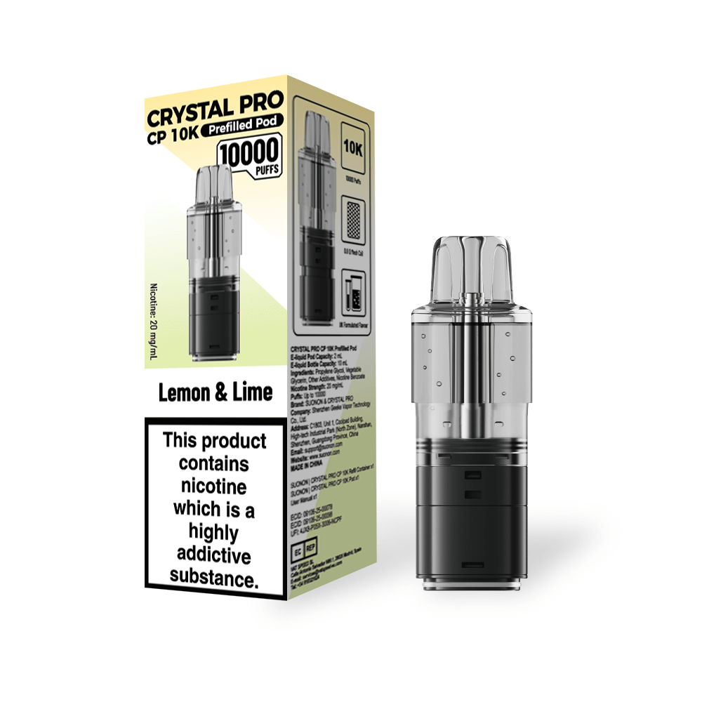 Crystal Pro CP 10k Replacement Pods Box of 5 - Lemon Lime
