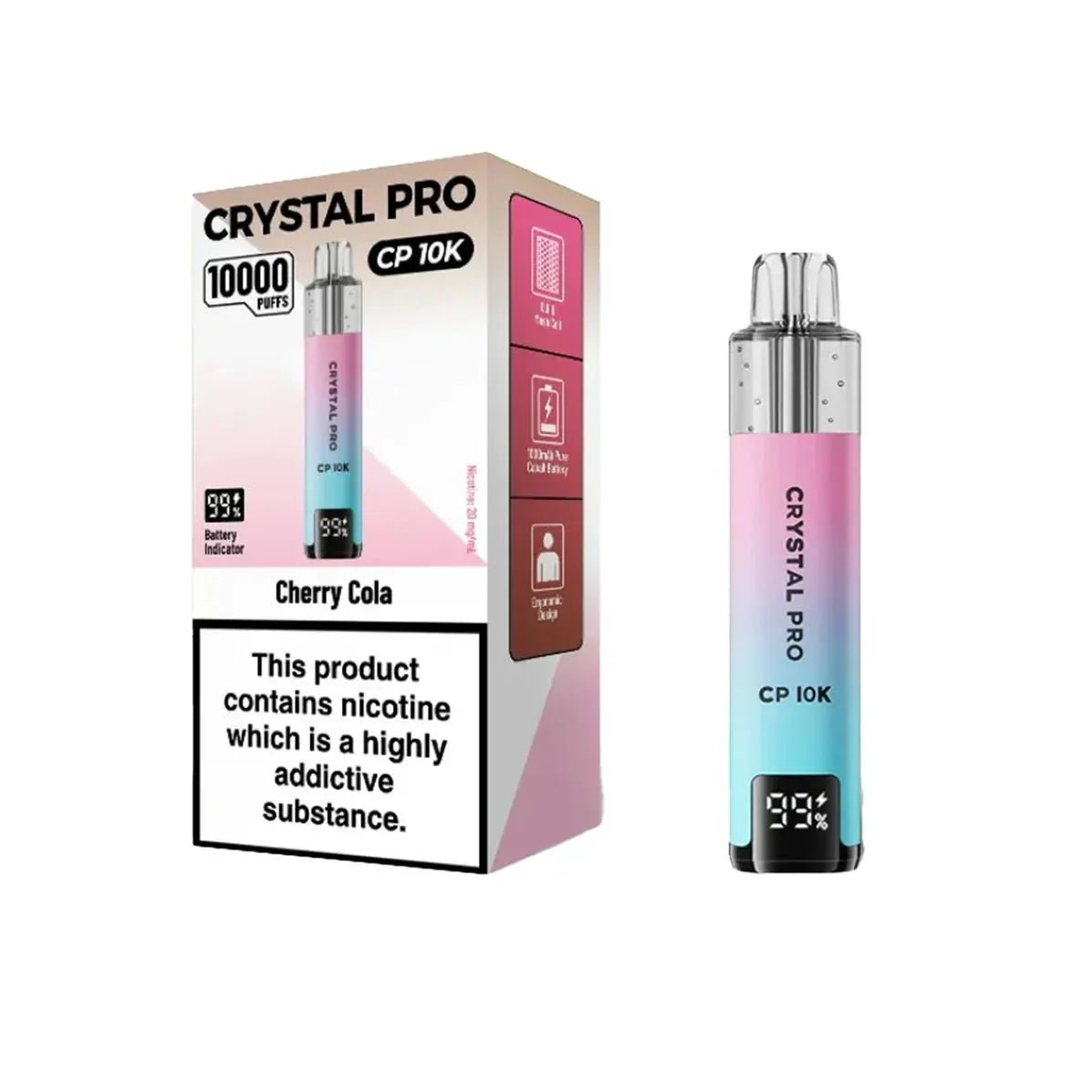 Crystal Pro CP10000 Prefilled Pod Kit Box of 5 - Fruit Bomb