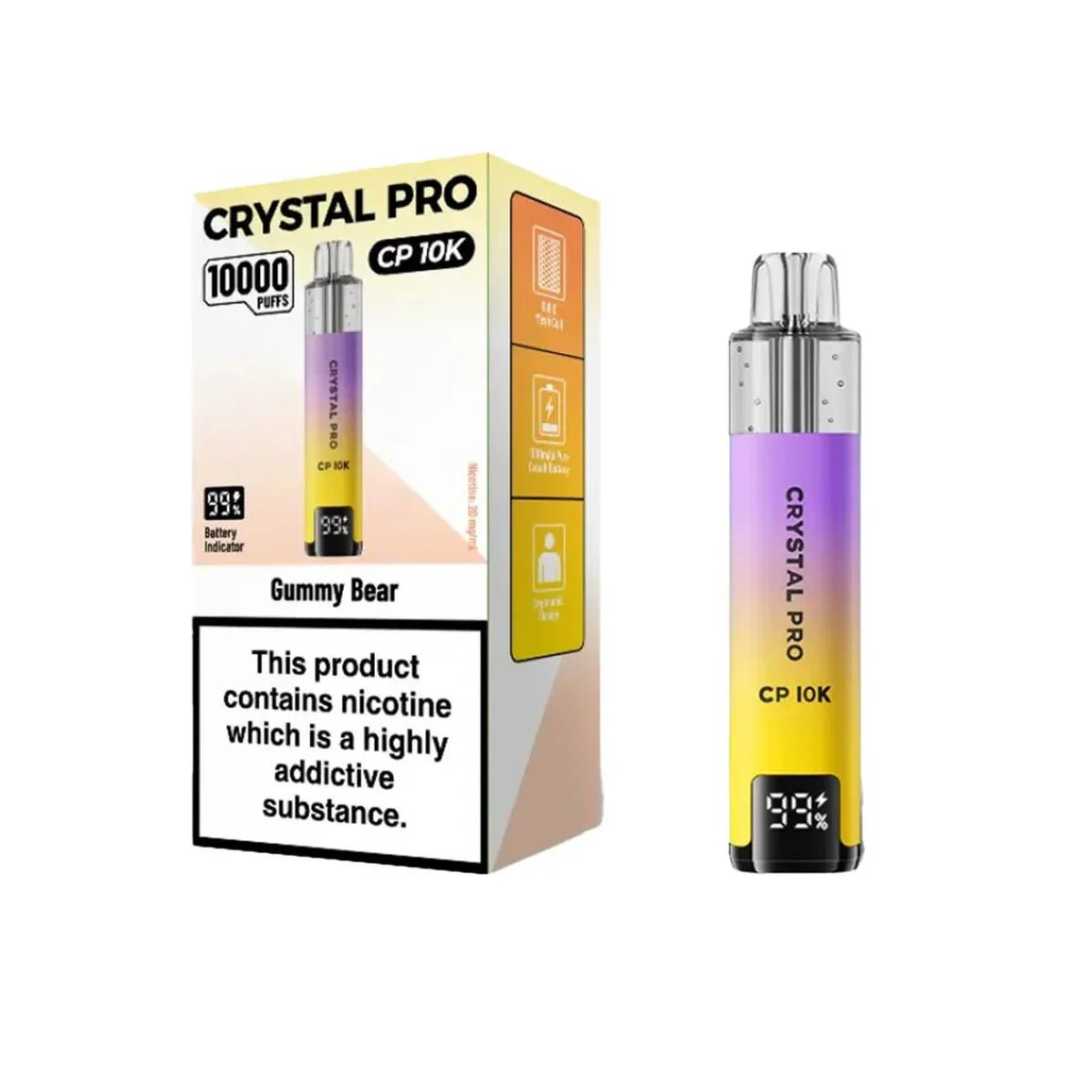 Crystal Pro CP10000 Prefilled Pod Kit Box of 5 - Fruit Bomb