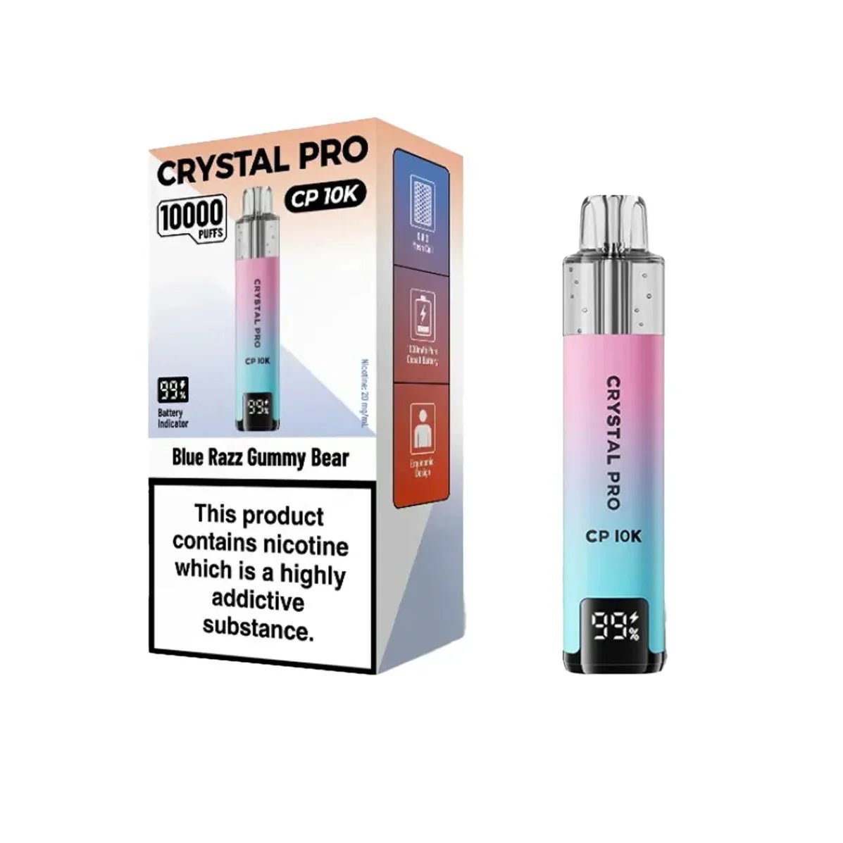 Crystal Pro CP10000 Prefilled Pod Kit Box of 5 - Fruit Bomb