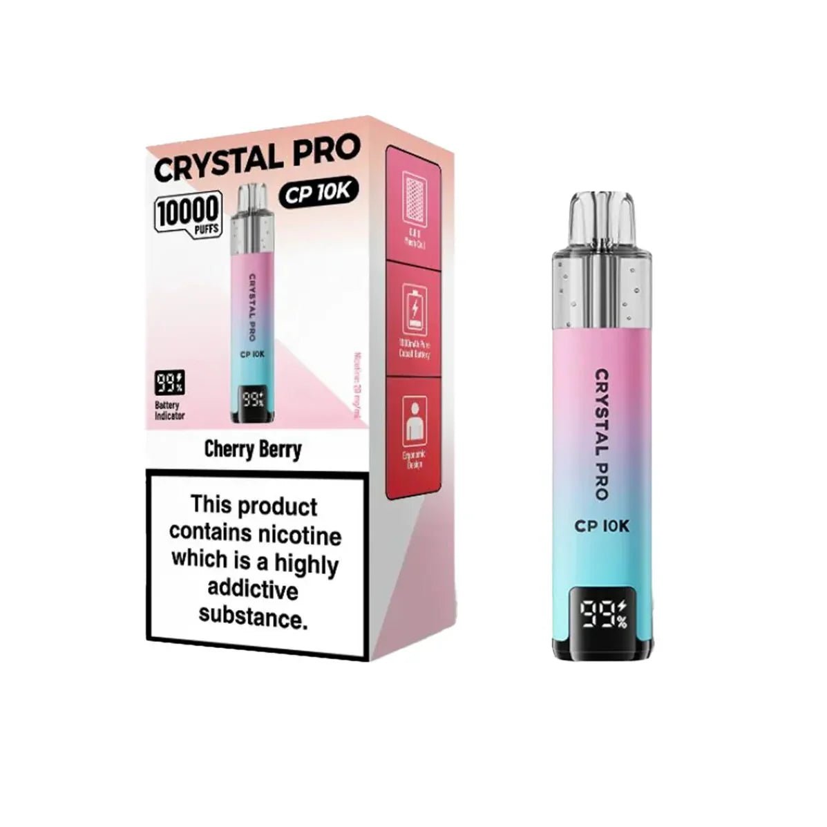 Crystal Pro CP10000 Prefilled Pod Kit Box of 5 - Fruit Bomb