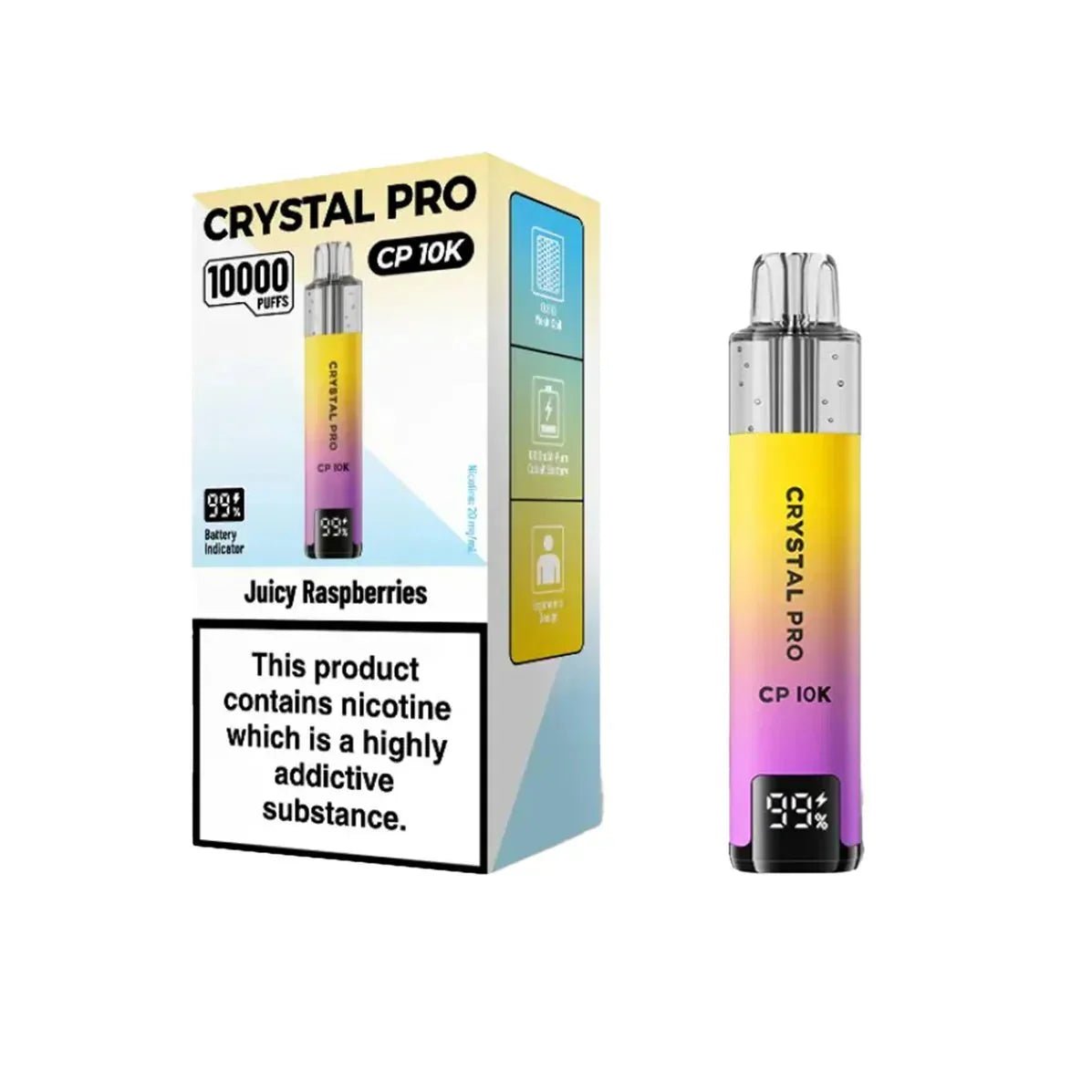 Crystal Pro CP10000 Prefilled Pod Kit Box of 5 - Fruit Bomb