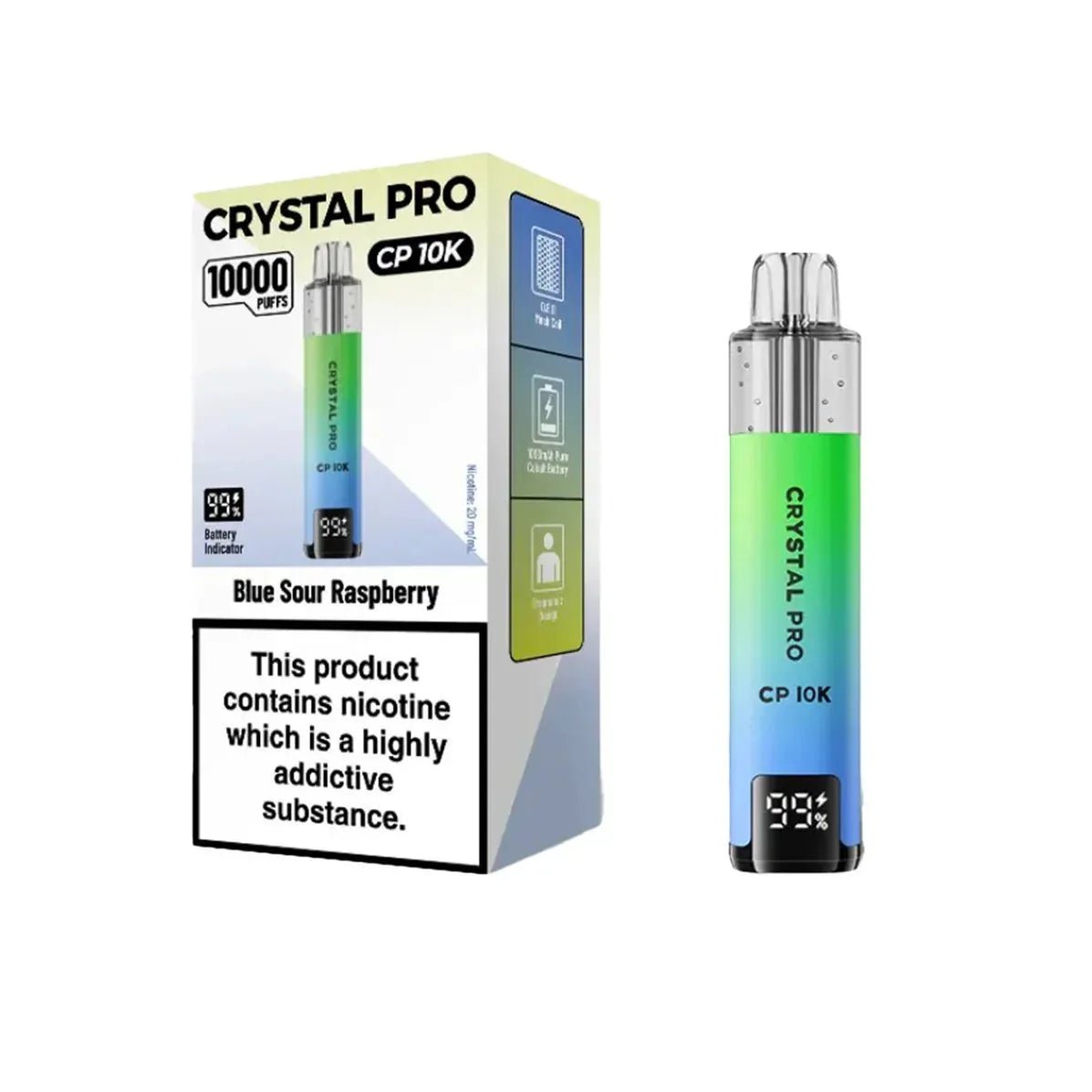Crystal Pro CP10000 Prefilled Pod Kit Box of 5 - Fruit Bomb