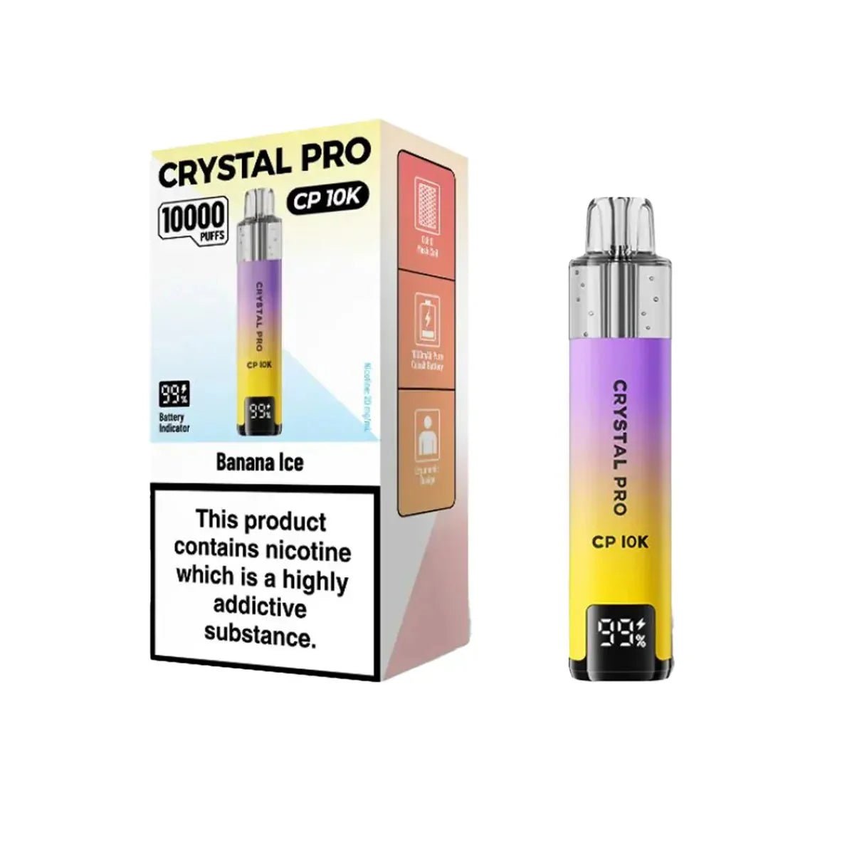 Crystal Pro CP10000 Prefilled Pod Kit Box of 5 - Fruit Bomb