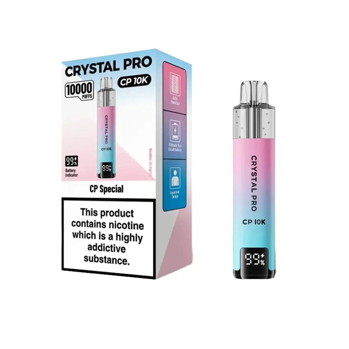 Crystal Pro CP10000 Prefilled Pod Kit Box of 5 - Fruit Bomb