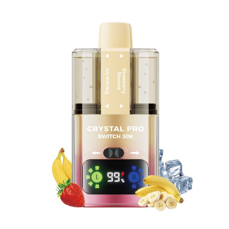 Crystal Pro Switch 30k Prefilled Pod Kit Box of 5 - Banana Ice / Strawberry Banana