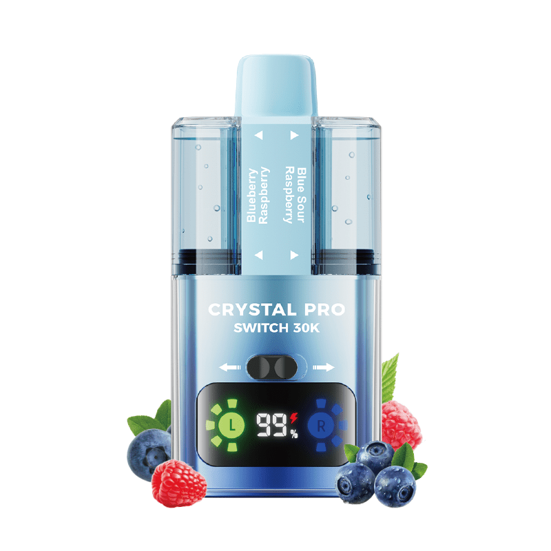 Crystal Pro Switch 30k Prefilled Pod Kit Box of 5 - Blueberry Raspberry / Blue Sour Raspberry