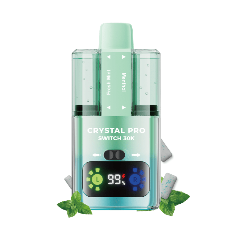 Crystal Pro Switch 30k Prefilled Pod Kit Box of 5 - Fresh Mint / Menthol