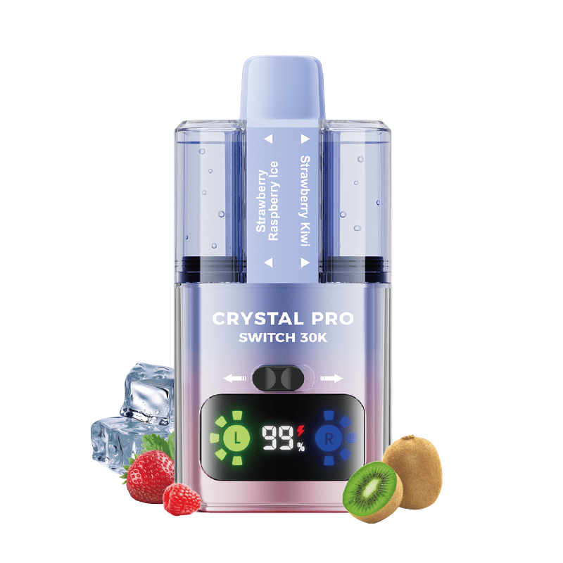 Crystal Pro Switch 30k Prefilled Pod Kit Box of 5 - Strawberry Raspberry Ice / Strawberry Kiwi