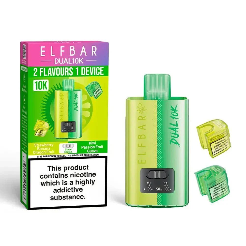 Elf B Dual 10k Pod Vape kit Box of 5 - Green Edition