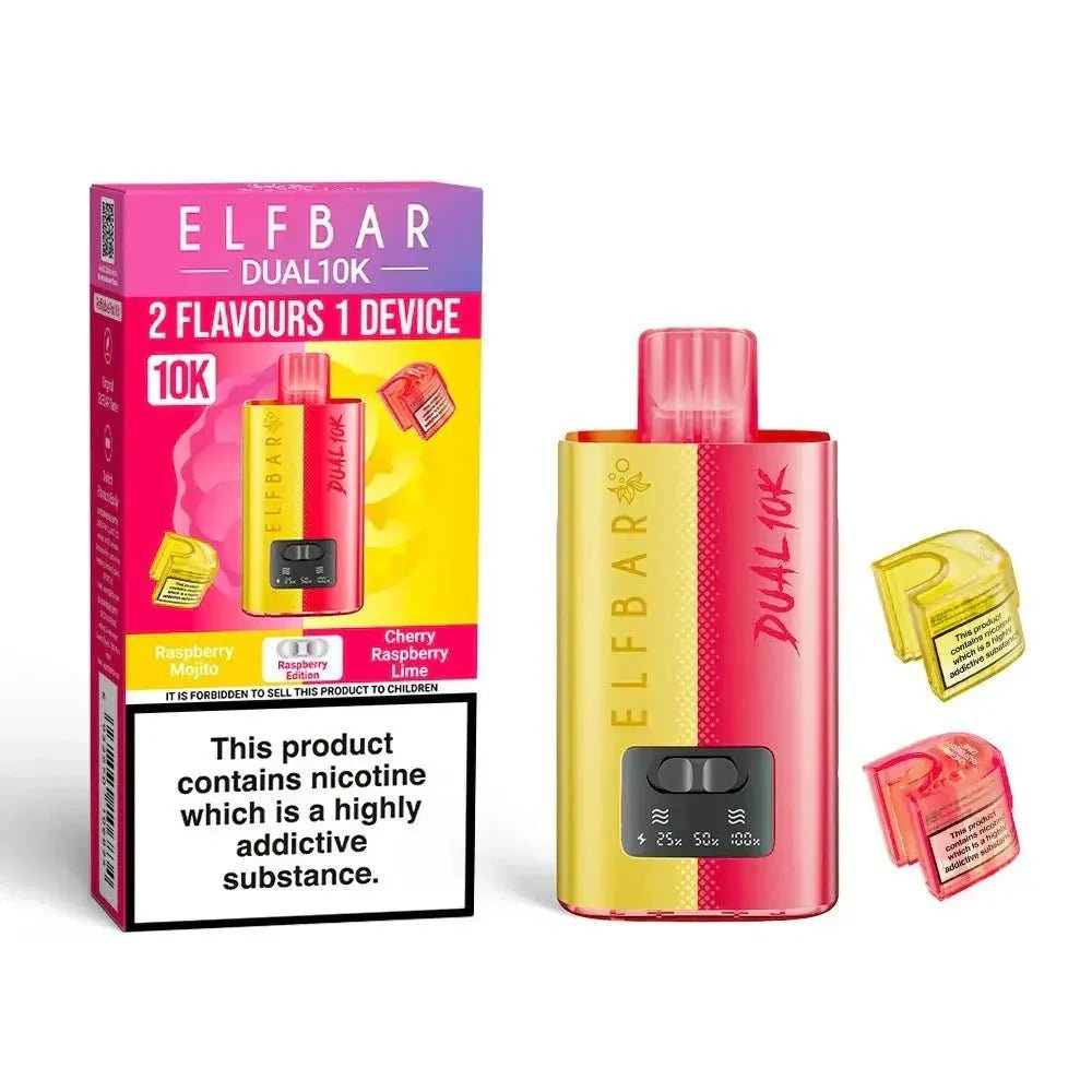 Elf B Dual 10k Pod Vape kit Box of 5 - Raspberry Edition