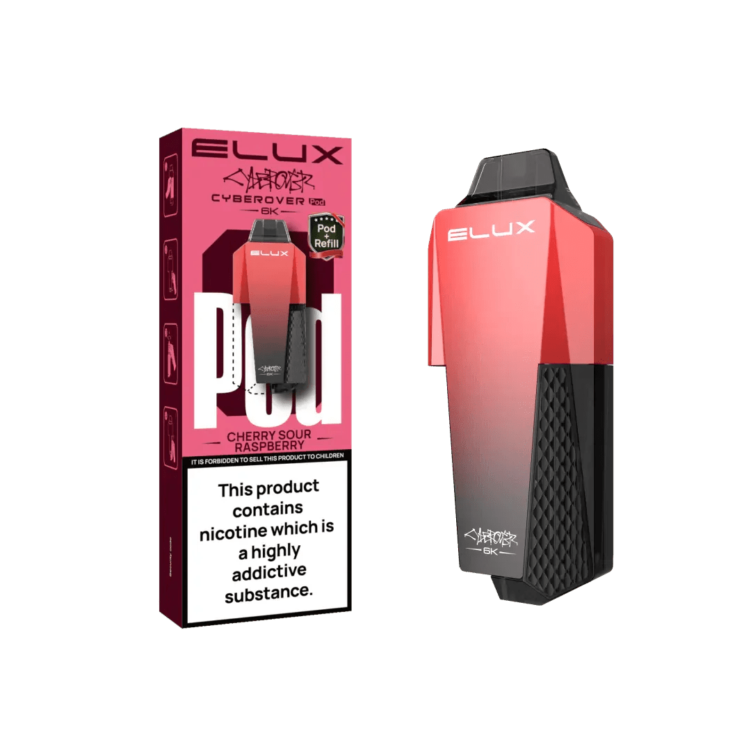Elux Cyberover 6000 Replacement Pods - Box of 5 - Cherry Sour Raspberry