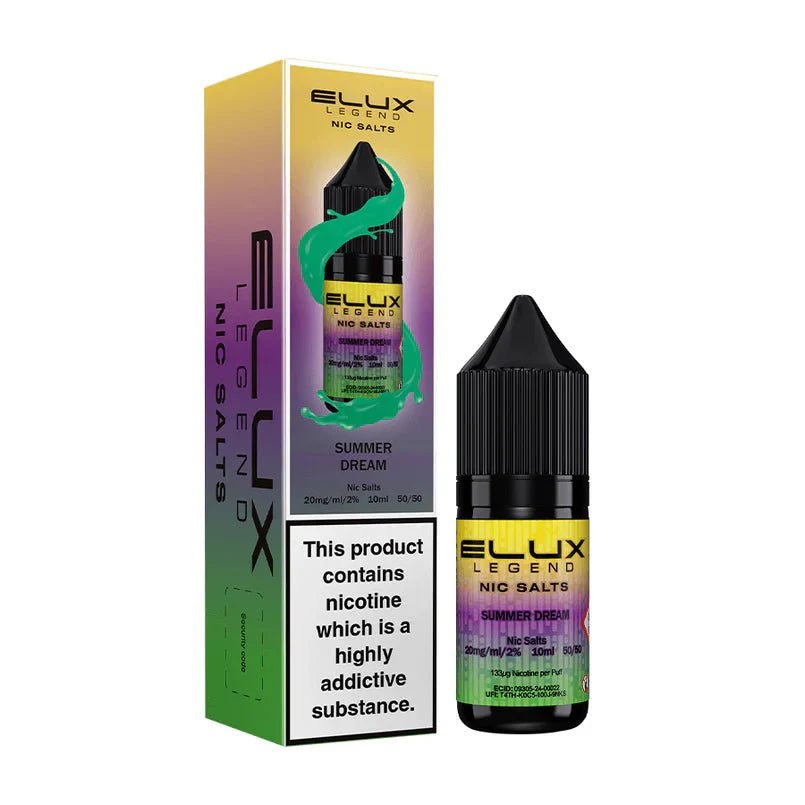 Elux Legend Nic Salts 10ml E - liquids - Box of 10 - Summer Dream