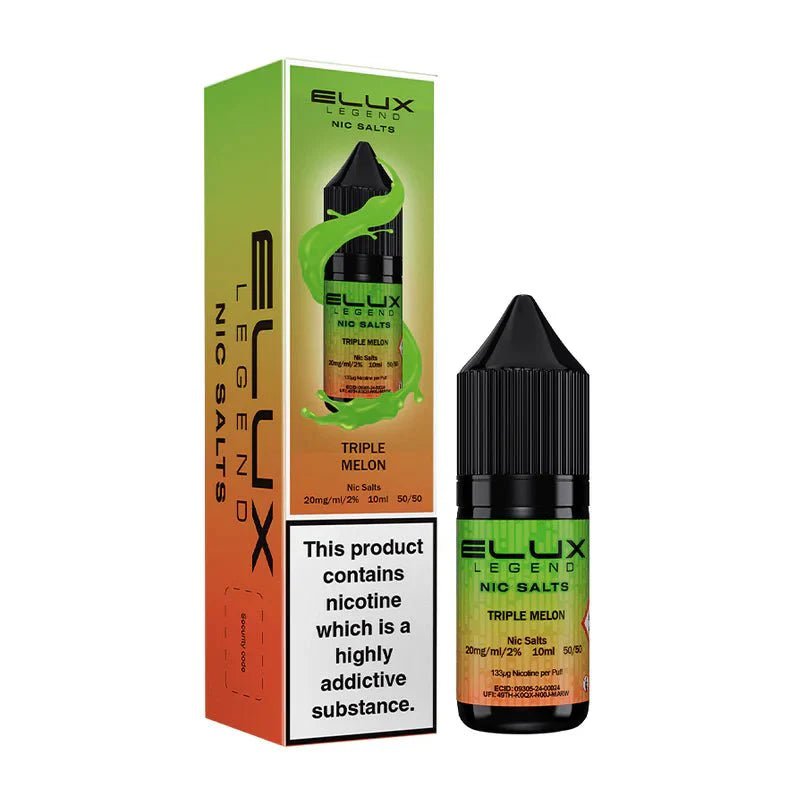 Elux Legend Nic Salts 10ml E - liquids - Box of 10 - Triple Melon