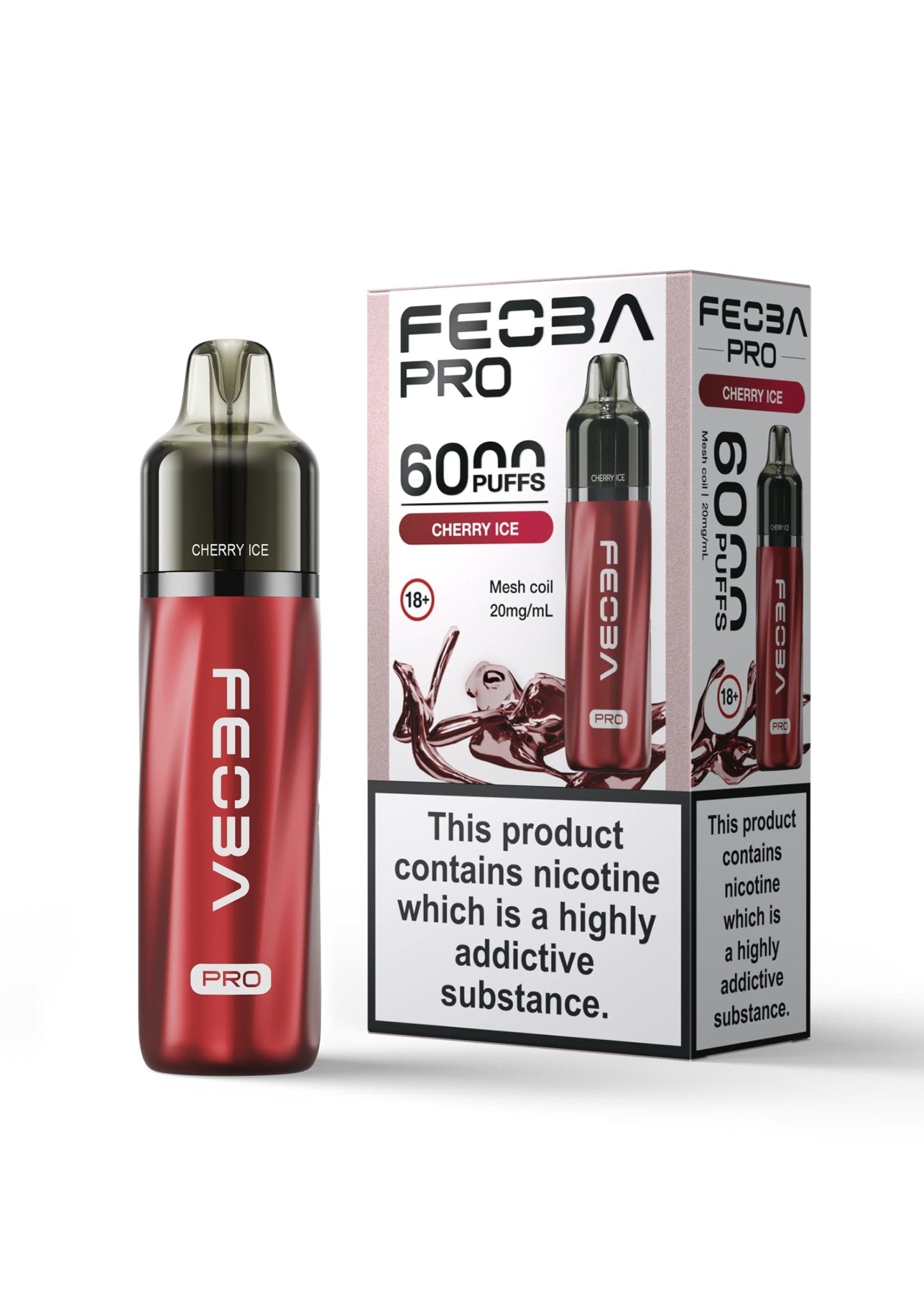 Feoba Pro 6000 Prefilled Pod Kit Box of 5 - Cherry Ice