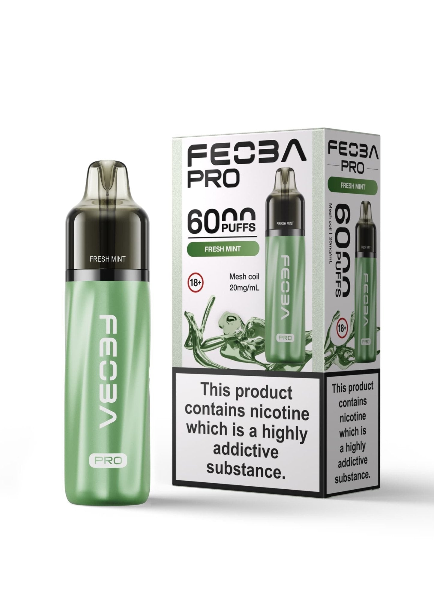 Feoba Pro 6000 Prefilled Pod Kit Box of 5 - Fresh Mint