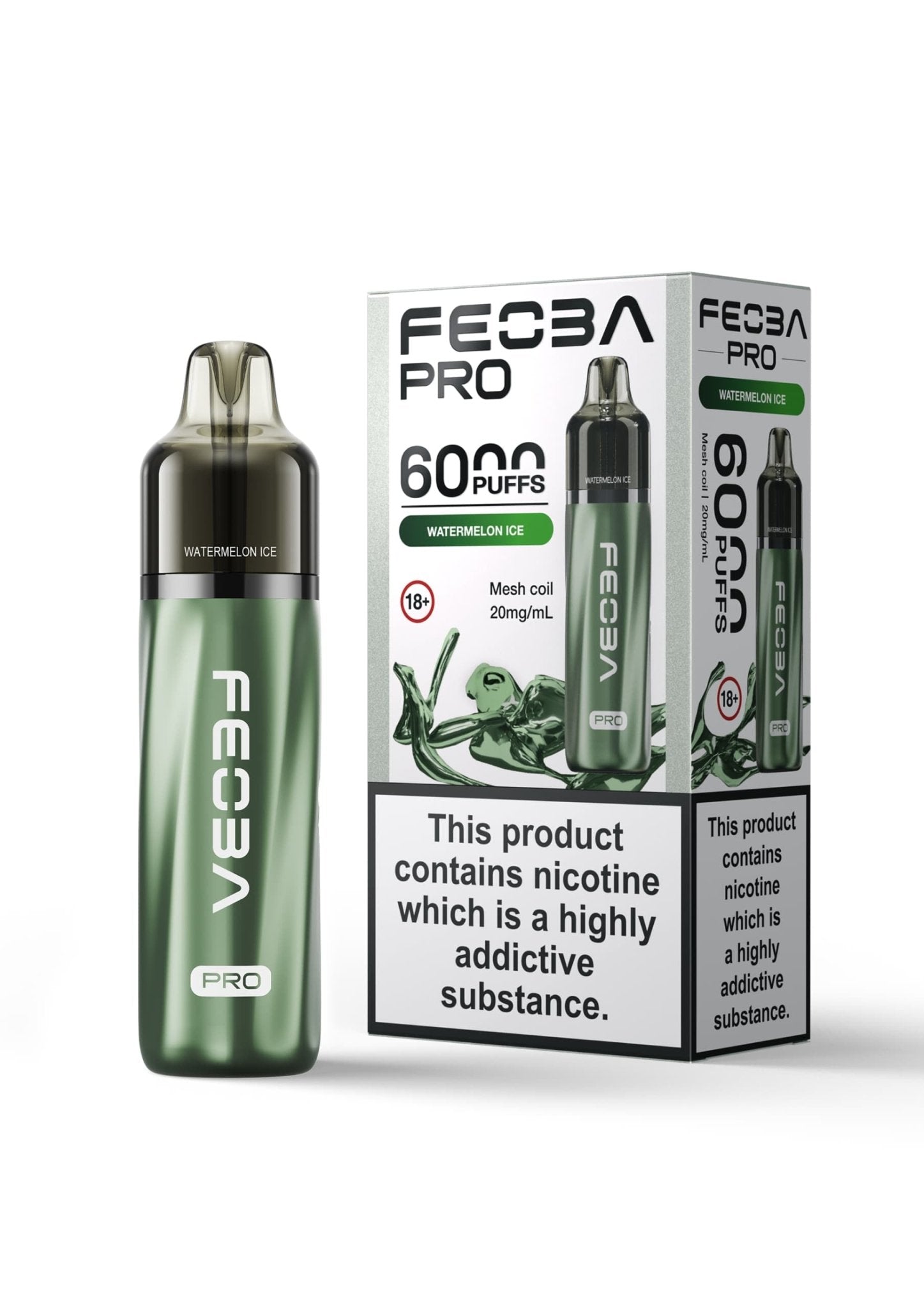 Feoba Pro 6000 Prefilled Pod Kit Box of 5 - Watermelon On Ice