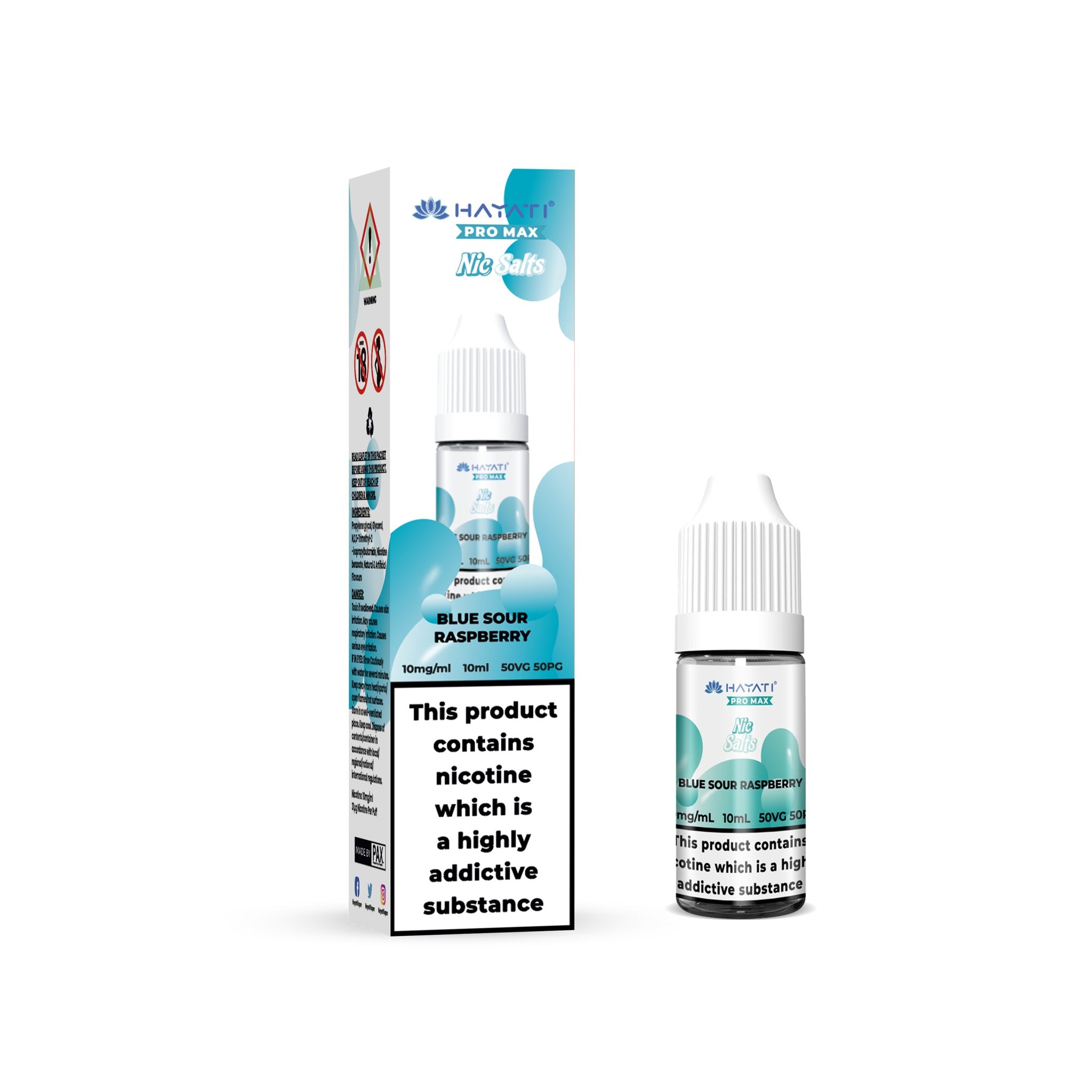 Hayati Pro Max Nic Salts Box of 10 - Blue Sour Raspberry