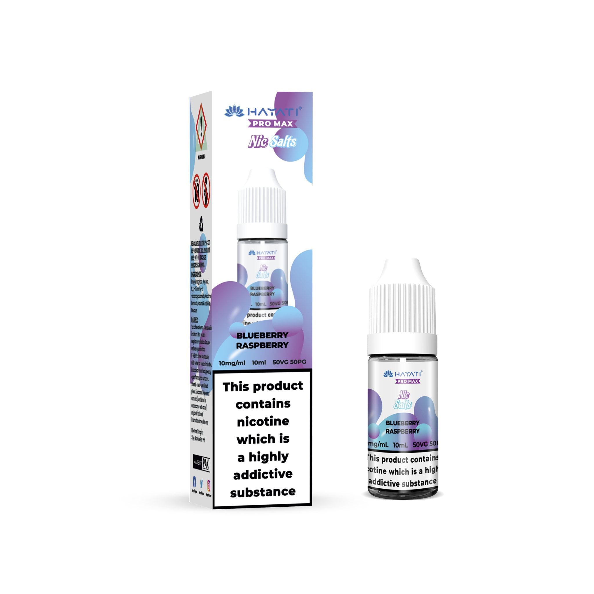 Hayati Pro Max Nic Salts Box of 10 - Blueberry Raspberry