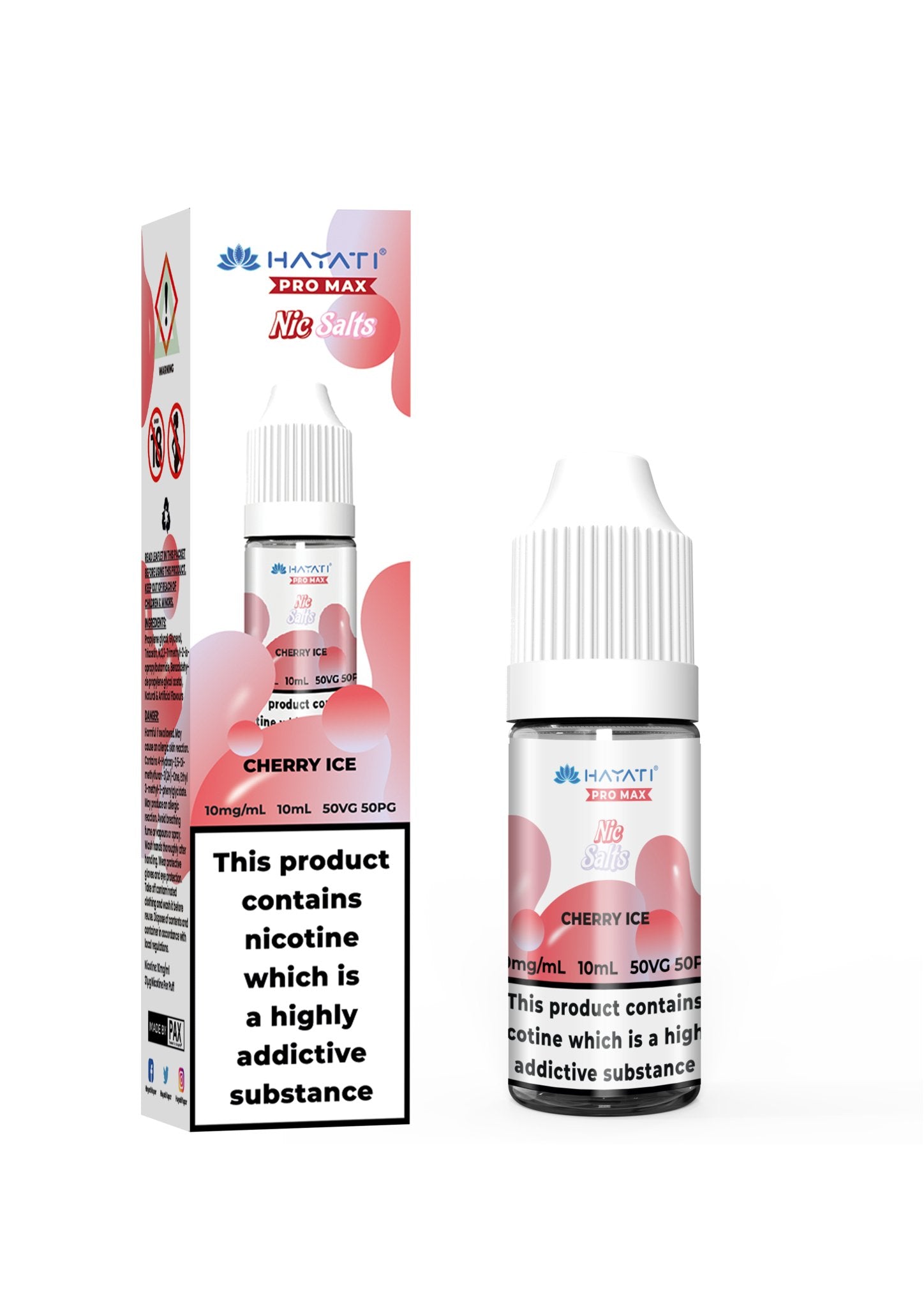 Hayati Pro Max Nic Salts Box of 10 - Cherry Ice