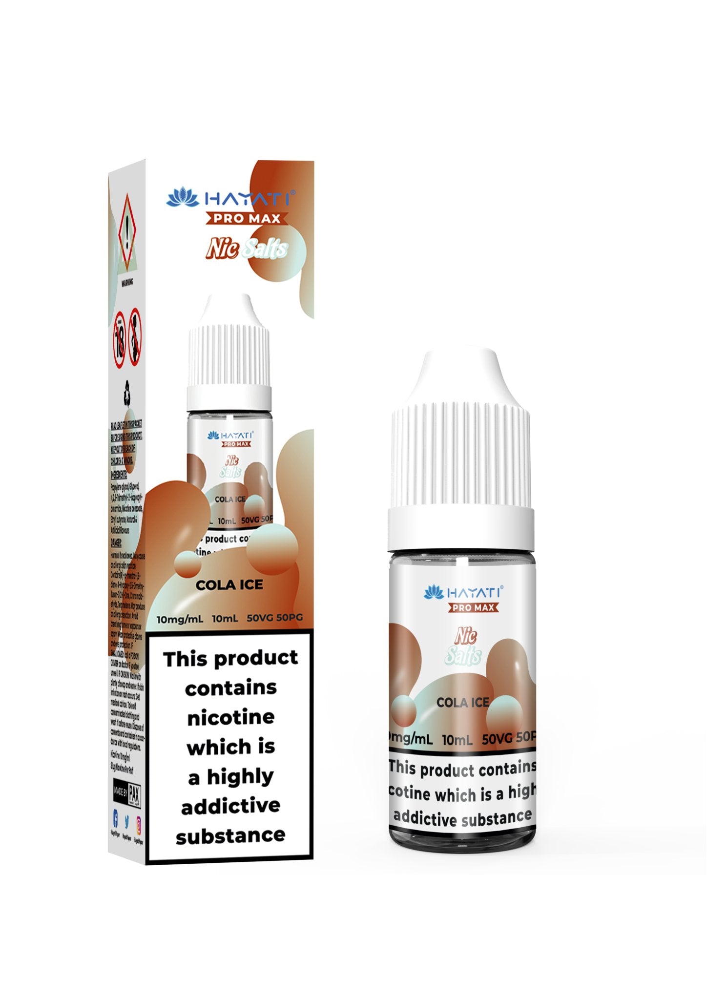 Hayati Pro Max Nic Salts Box of 10 - Cola Ice