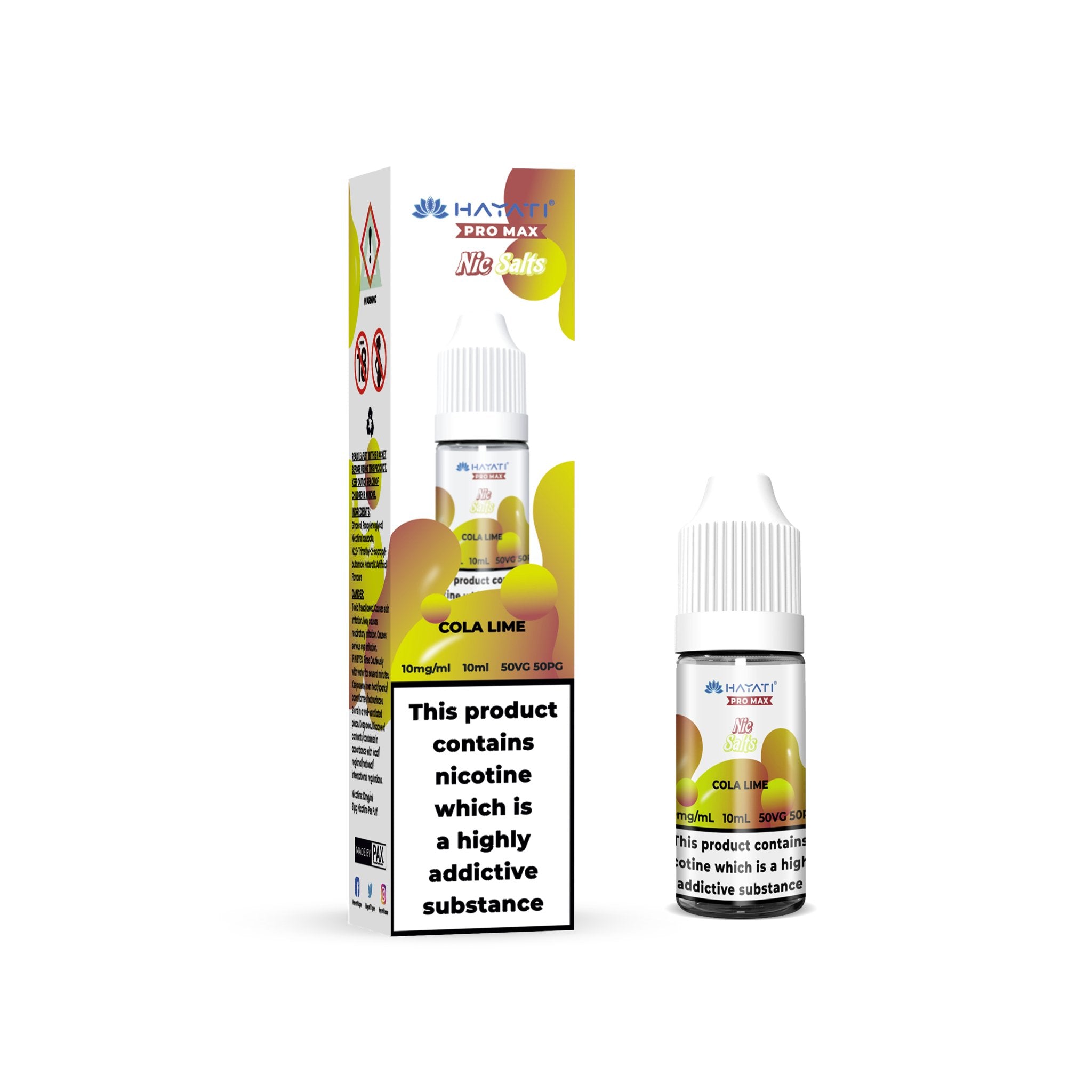 Hayati Pro Max Nic Salts Box of 10 - Cola Lime