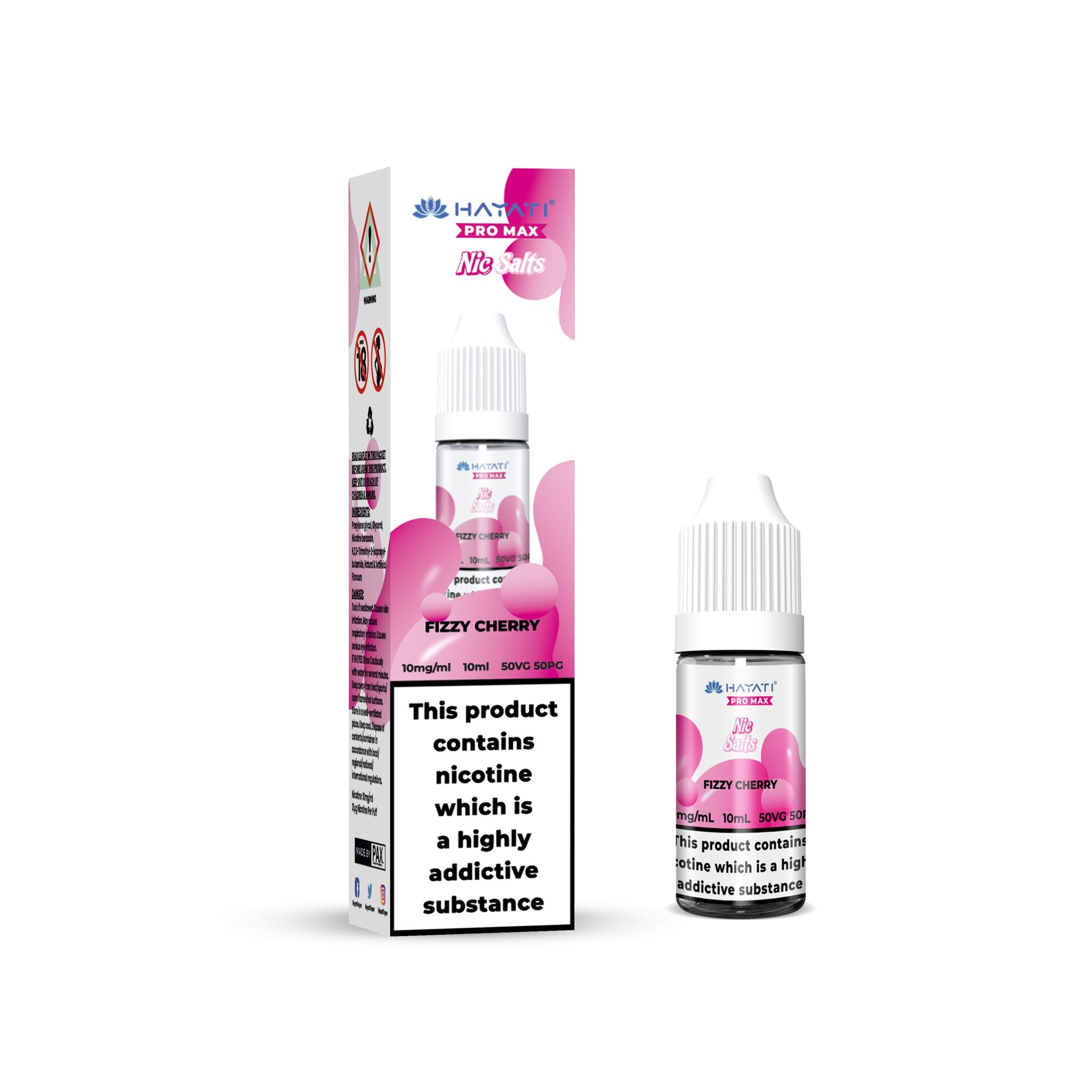 Hayati Pro Max Nic Salts Box of 10 - Fizzy Cherry