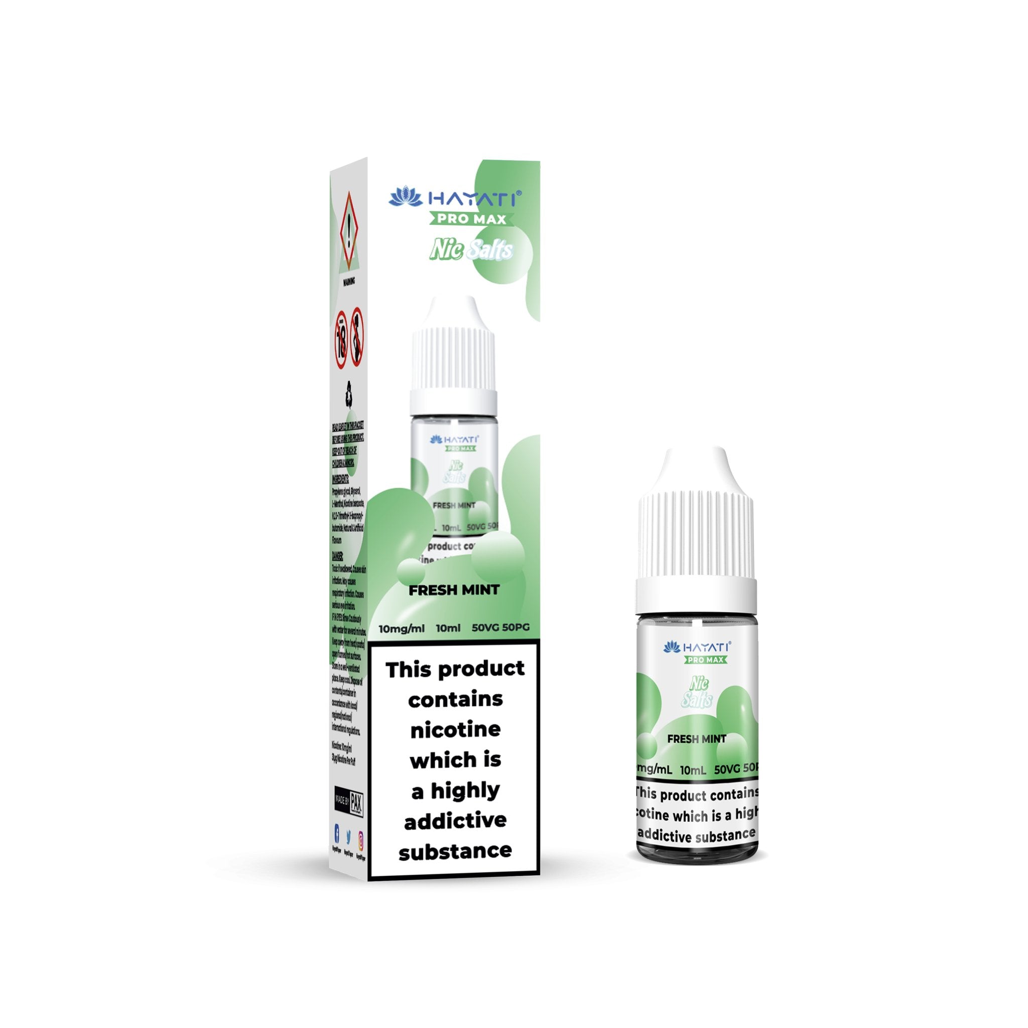 Hayati Pro Max Nic Salts Box of 10 - Fresh Mint