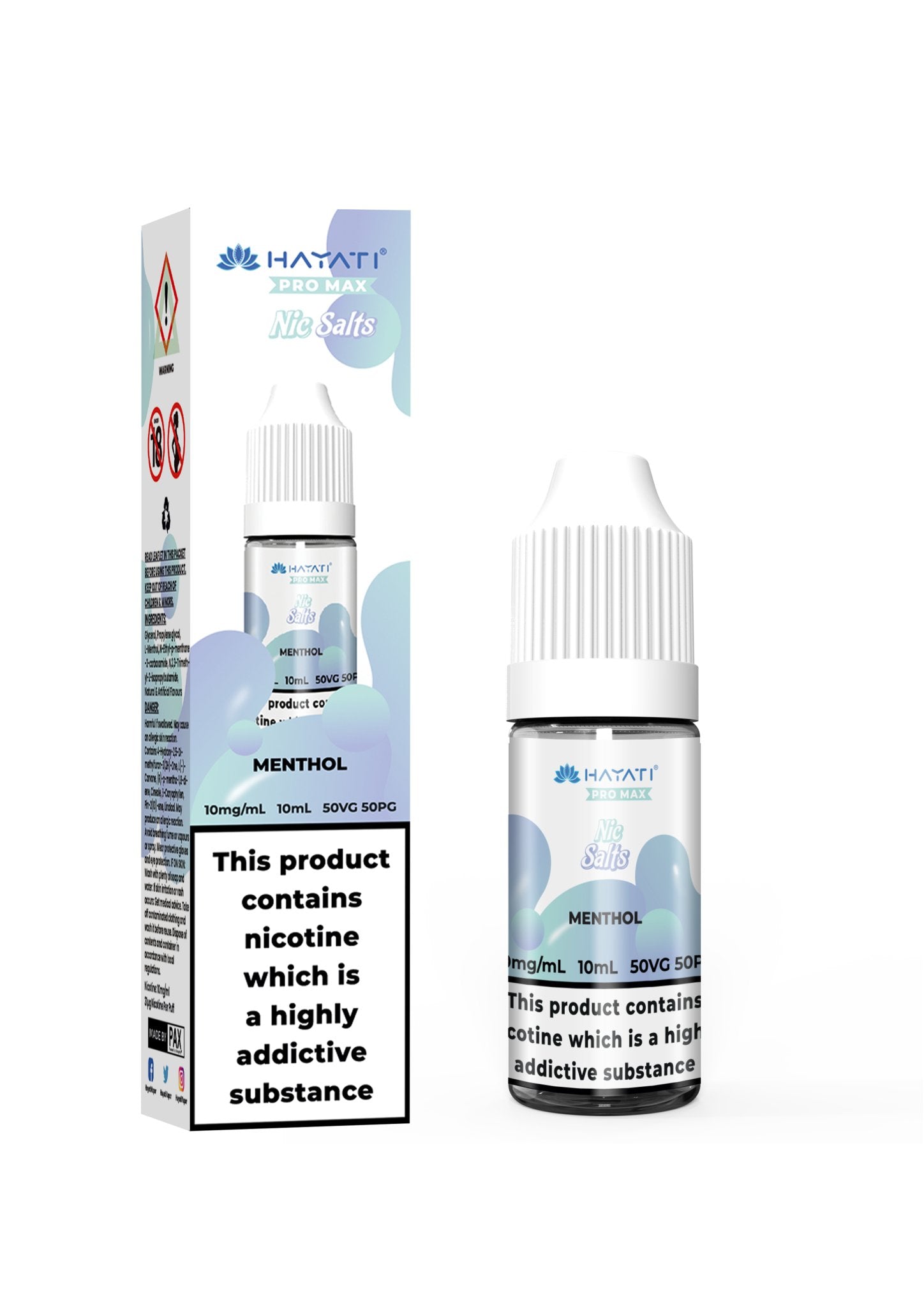 Hayati Pro Max Nic Salts Box of 10 - Menthol