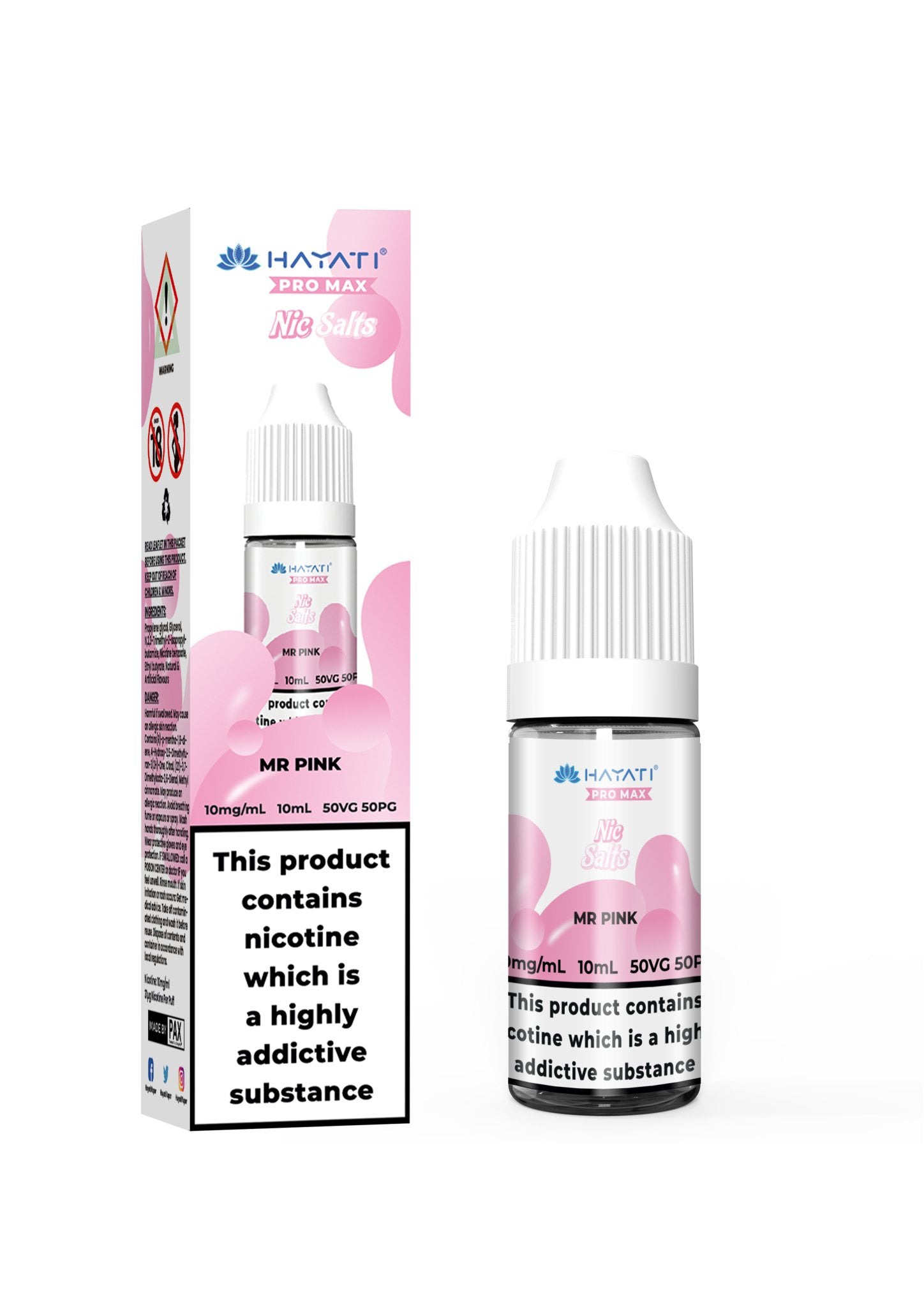 Hayati Pro Max Nic Salts Box of 10 - Mr Pink