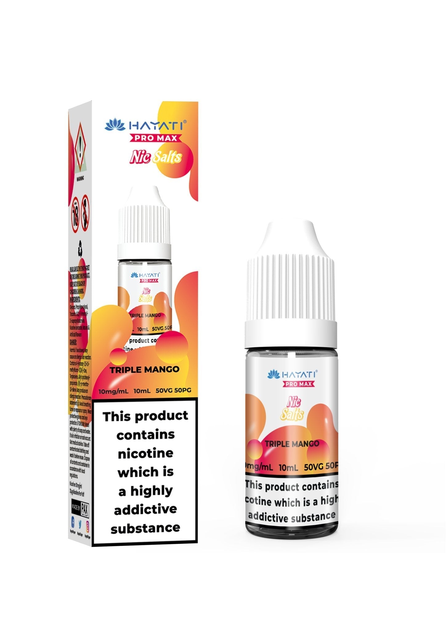 Hayati Pro Max Nic Salts Box of 10 - Triple Mango