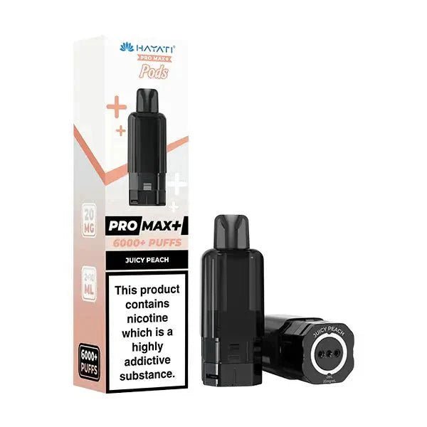Hayati Pro Max Plus 6000 Prefilled Pods Pack of 5 - Juicy Peach