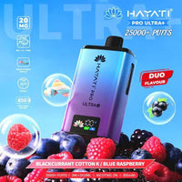 Hayati Pro Ultra Plus 25000 Starter Vape Kit Box of 5 - Blackcurrant Cotton K / Blue Raspberry