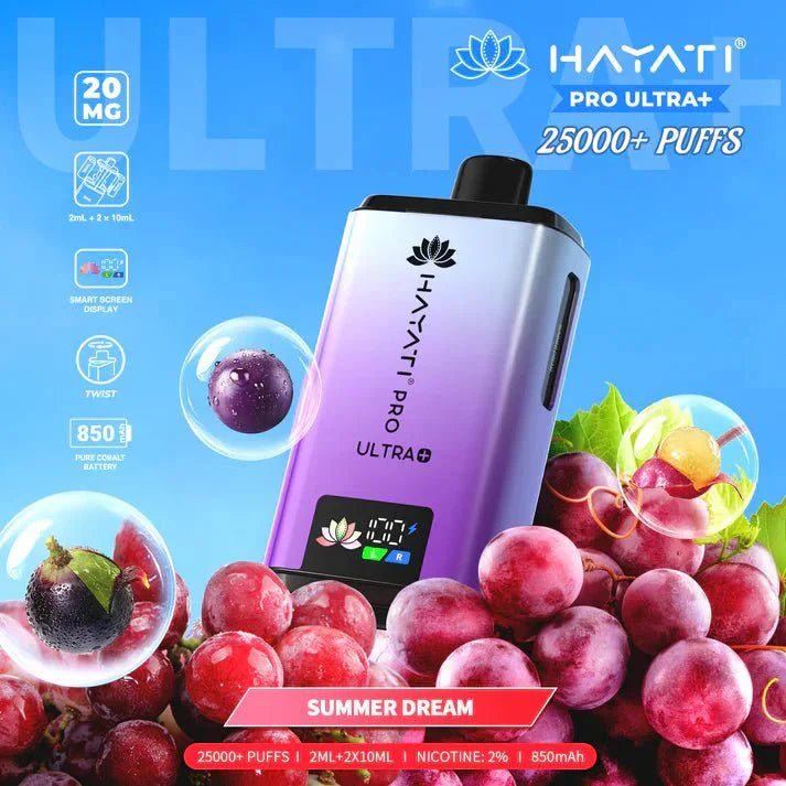 Hayati Pro Ultra Plus 25000 Starter Vape Kit Box of 5 - Blackcurrant Cotton K / Blue Raspberry