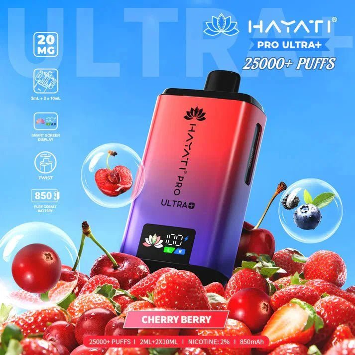 Hayati Pro Ultra Plus 25000 Starter Vape Kit Box of 5 - Blackcurrant Cotton K / Blue Raspberry