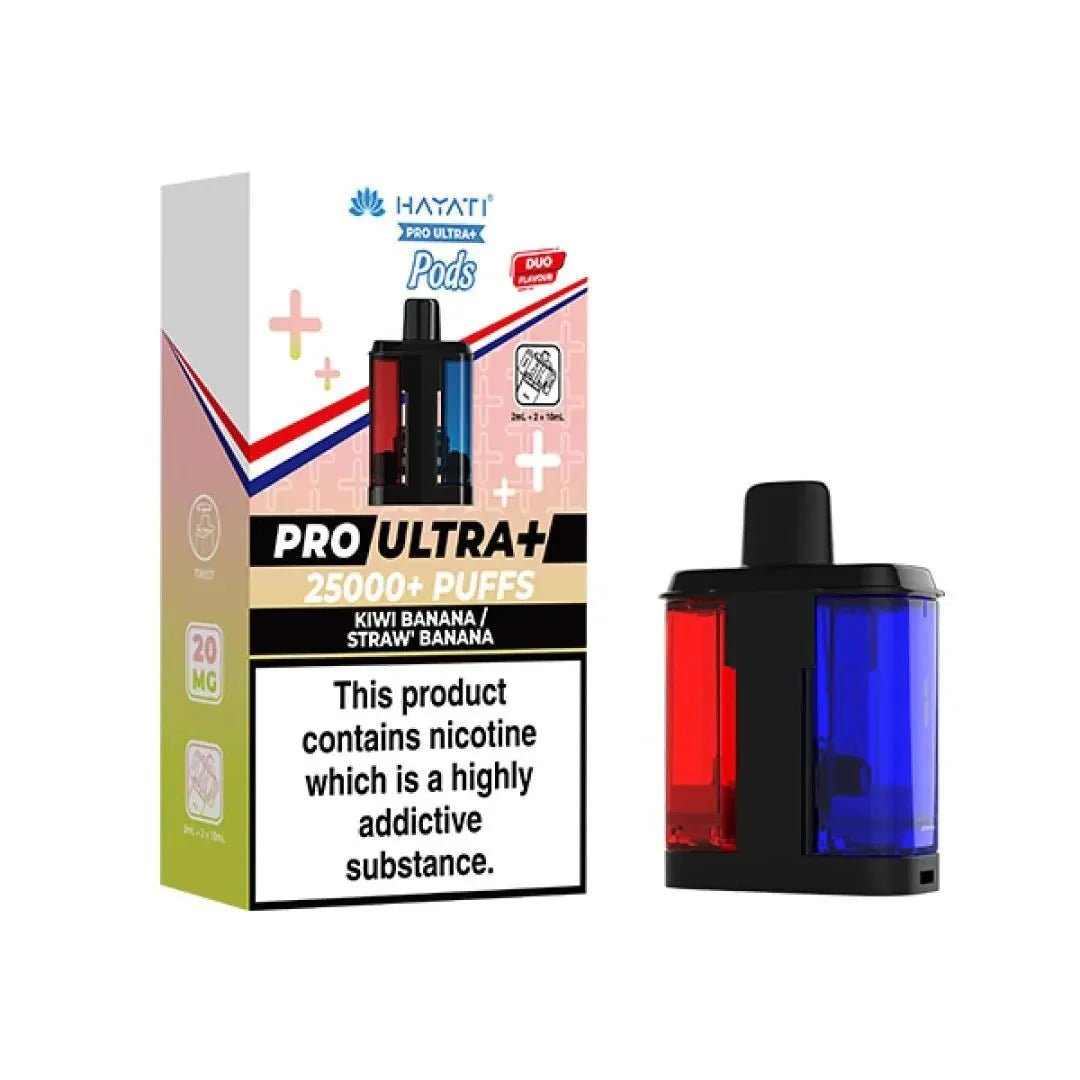 Hayati Pro Ultra Plus 25k Prefilled Pods Pack of 5 - Kiwi Banana / Straw Banana