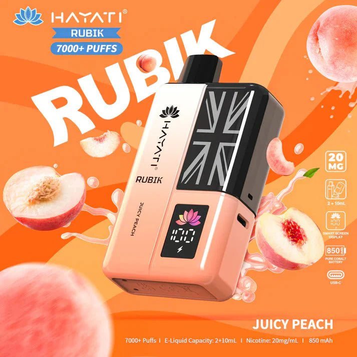 Hayati Rubik 7000 Puffs Disposable Vape Kit Pack of 5 - Banana Ice