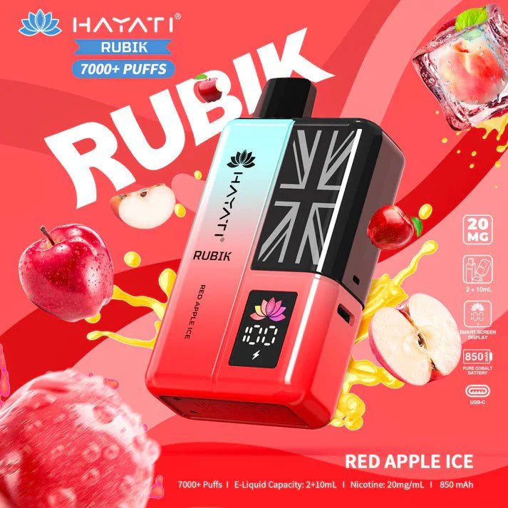Hayati Rubik 7000 Puffs Disposable Vape Kit Pack of 5 - Banana Ice