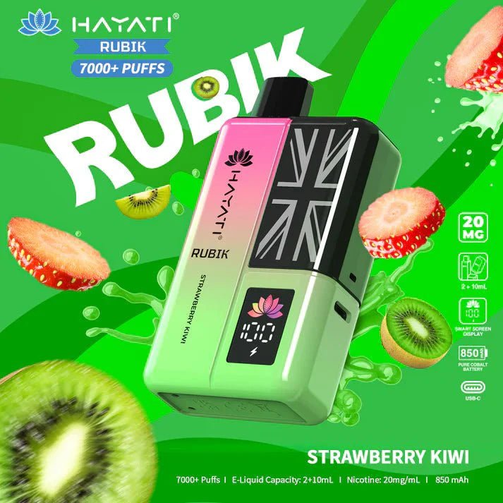 Hayati Rubik 7000 Puffs Disposable Vape Kit Pack of 5 - Banana Ice